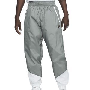Nike Windrunner Men’s Size S Grey White Woven Lined Comfort Jogger Pants